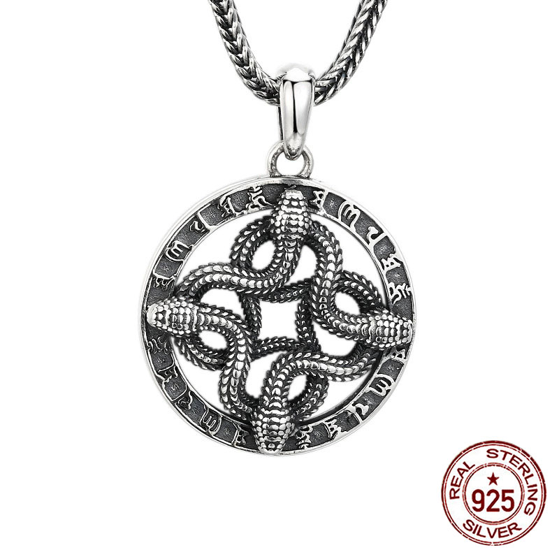 Vintage Fashion In Chinese - 925 sterling silver pendant with Chinese