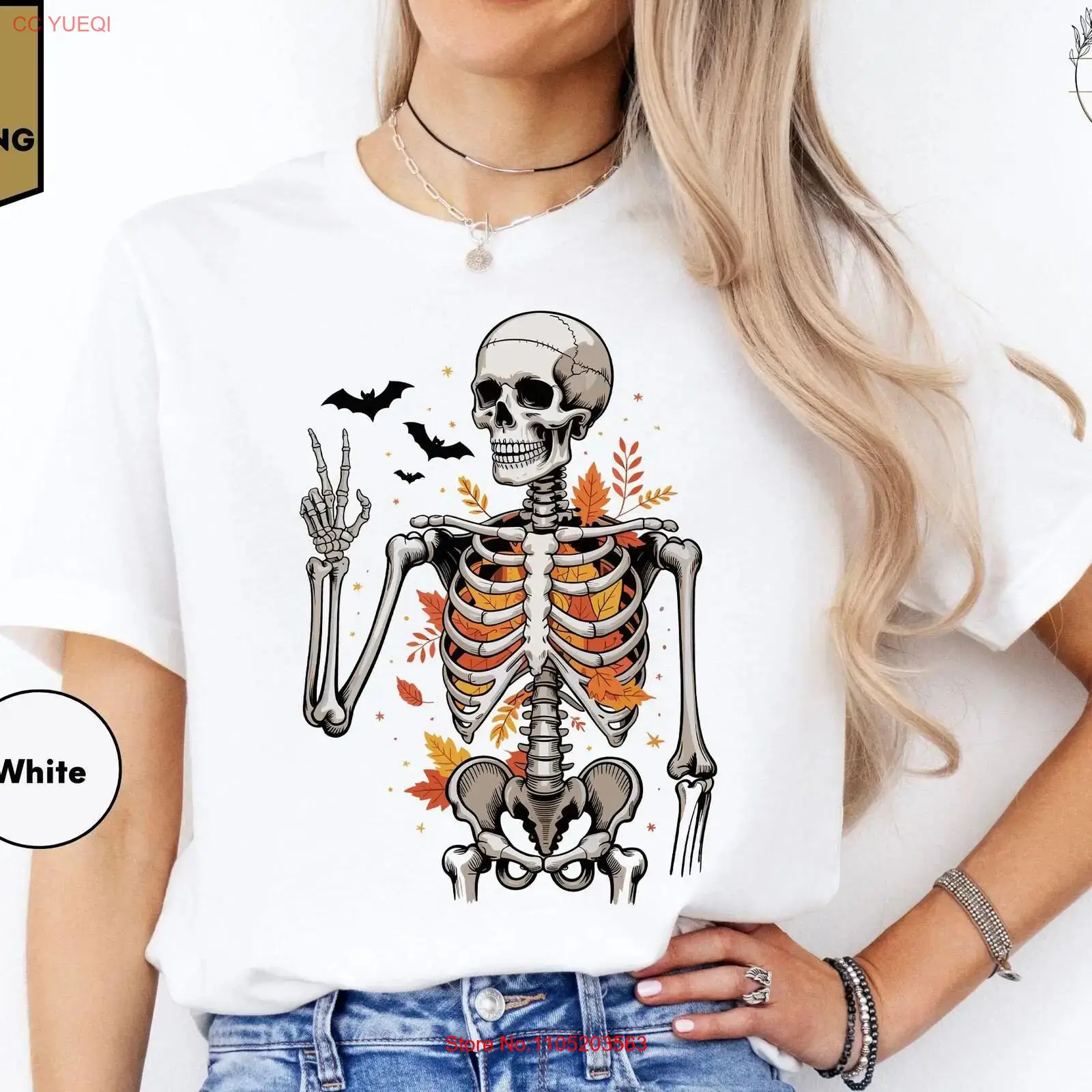 Vintage Vibes Fashion - Fall Breeze and Autumn Leaves Skeleton