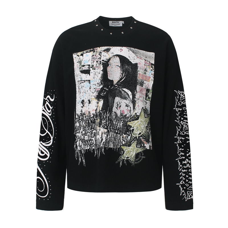 Vintage Fashion Mens - Men's High Street Graffiti T Shirt