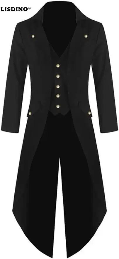Mens Steampunk Gothic Jacket V - Vintage Trench Coat 评论和价格