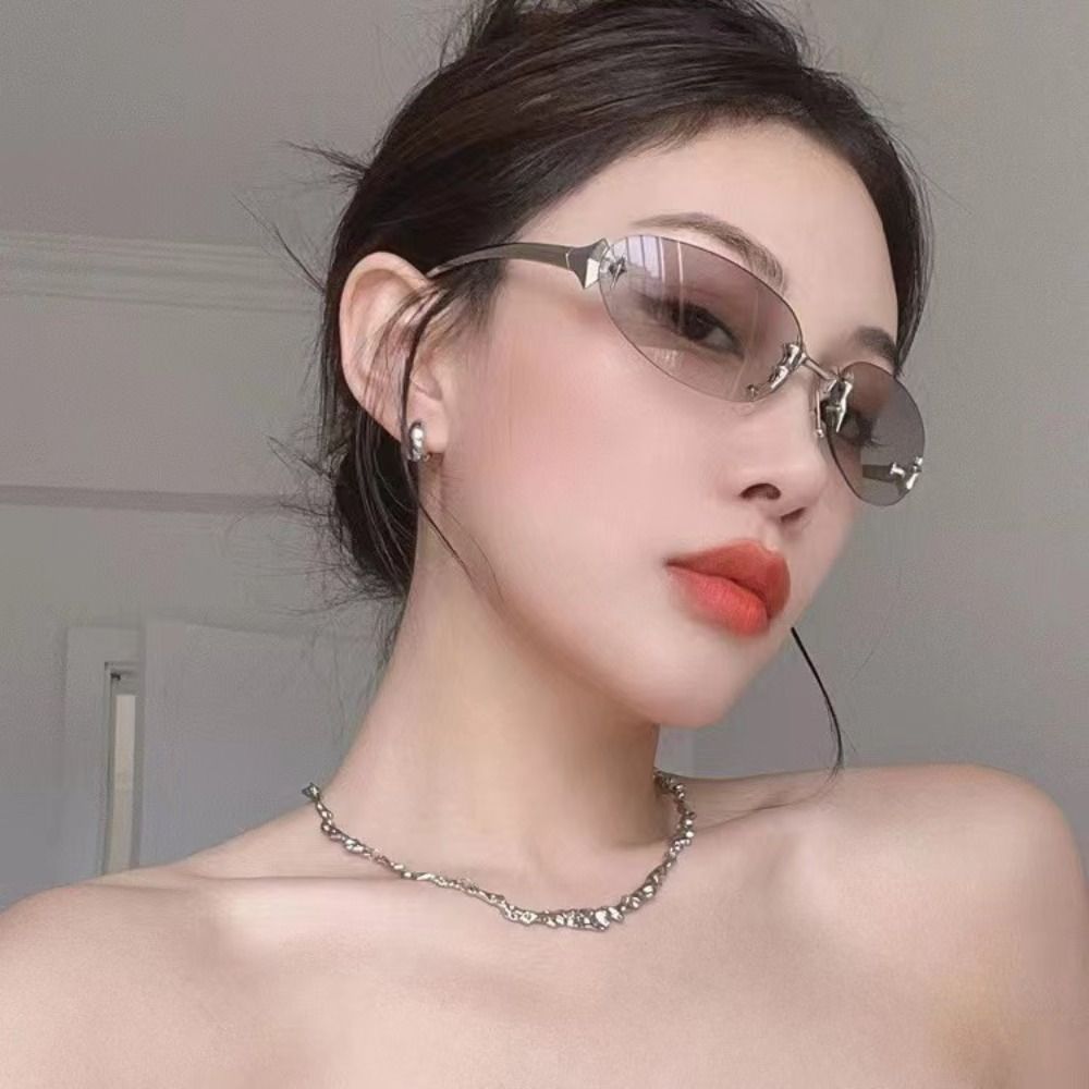 Y2K Style Frameless Sunglasses - Vintage Fashion Y2K 评论和价格