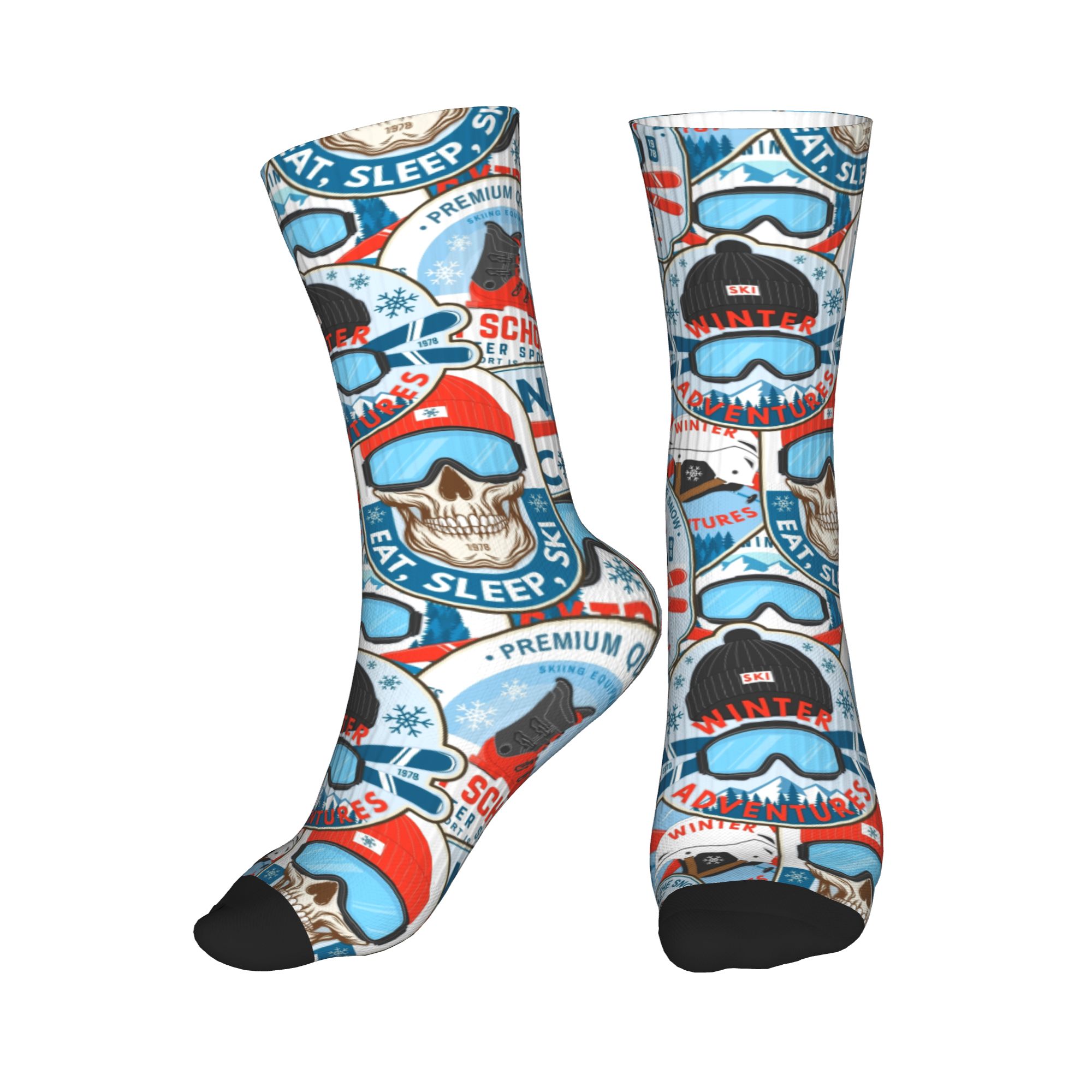 Vintage Red Blue Ski Club Seam - Vintage Fashion Mens 评论和价格