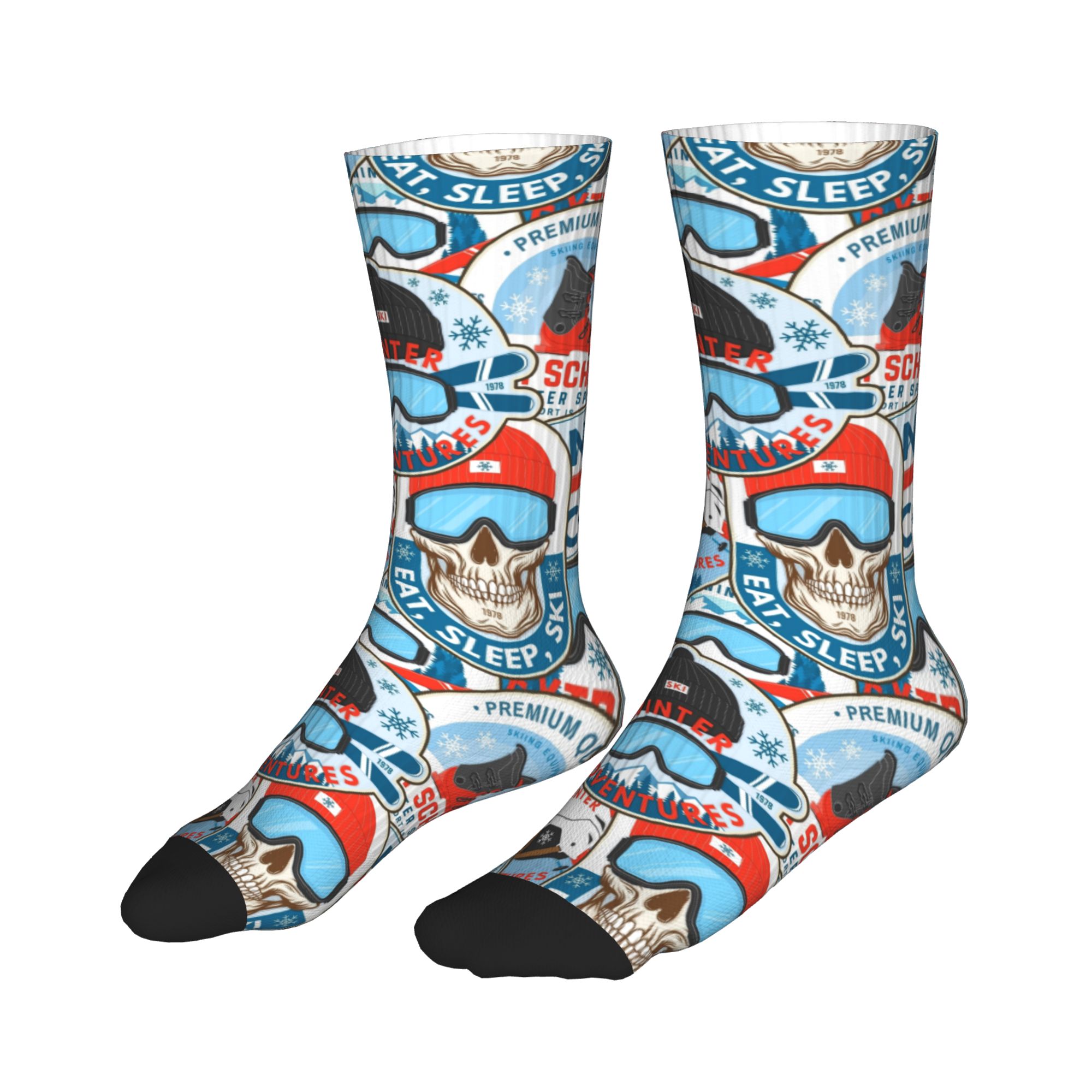 Vintage Red Blue Ski Club Seam - Vintage Fashion Mens 评论和价格