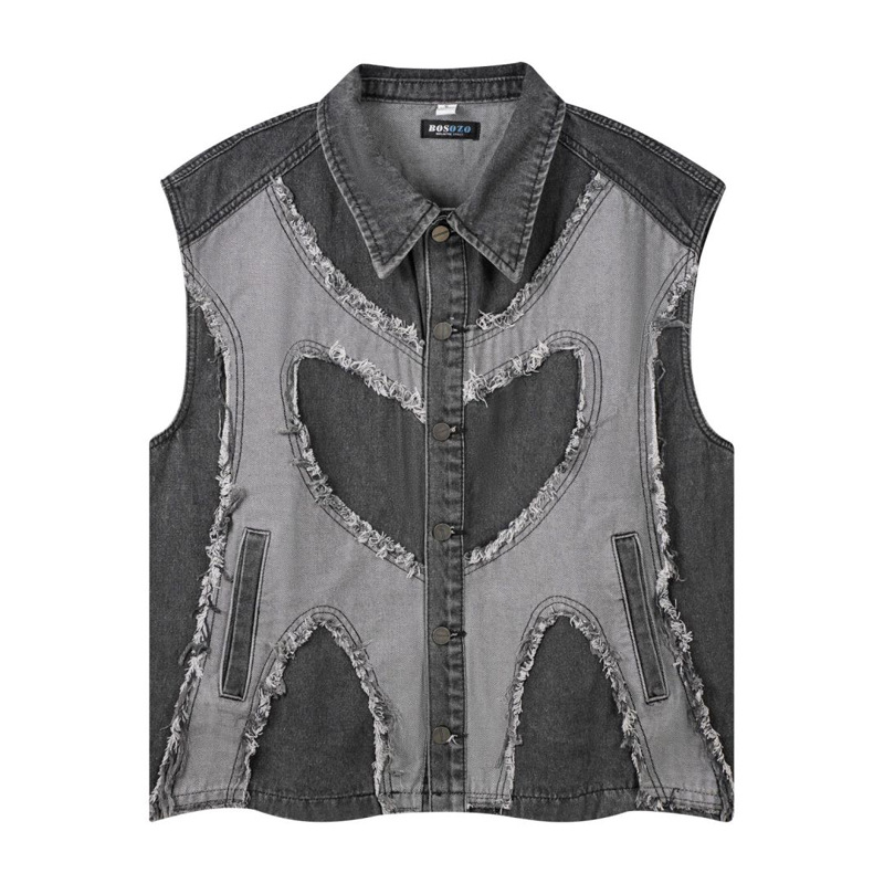 European and American mens Lap - Patchwork Jean Jacket 评论和价格