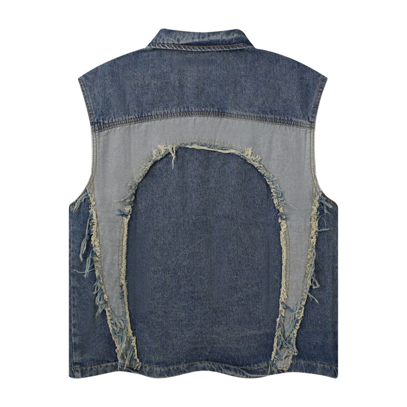 European and American mens Lap - Patchwork Jean Jacket 评论和价格