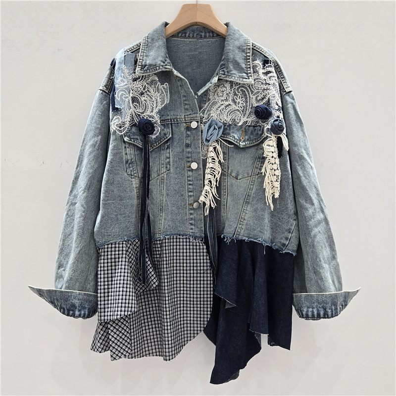 SuperAen Autumn 2025 New Women - Patchwork Jean Jacket 评论和价格