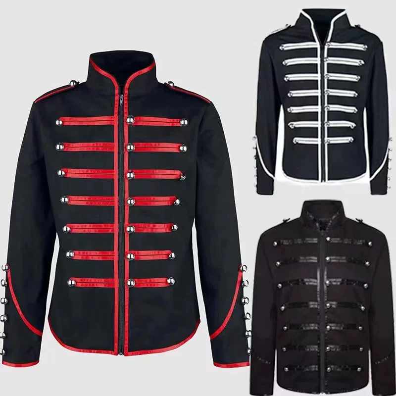 Men's Steampunk Rockstar Jacke - Vintage Trench Coat 评论和价格