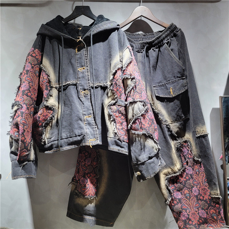 WTHT Fashion Women's Wash Patc - Patchwork Jean Jacket 评论和价格