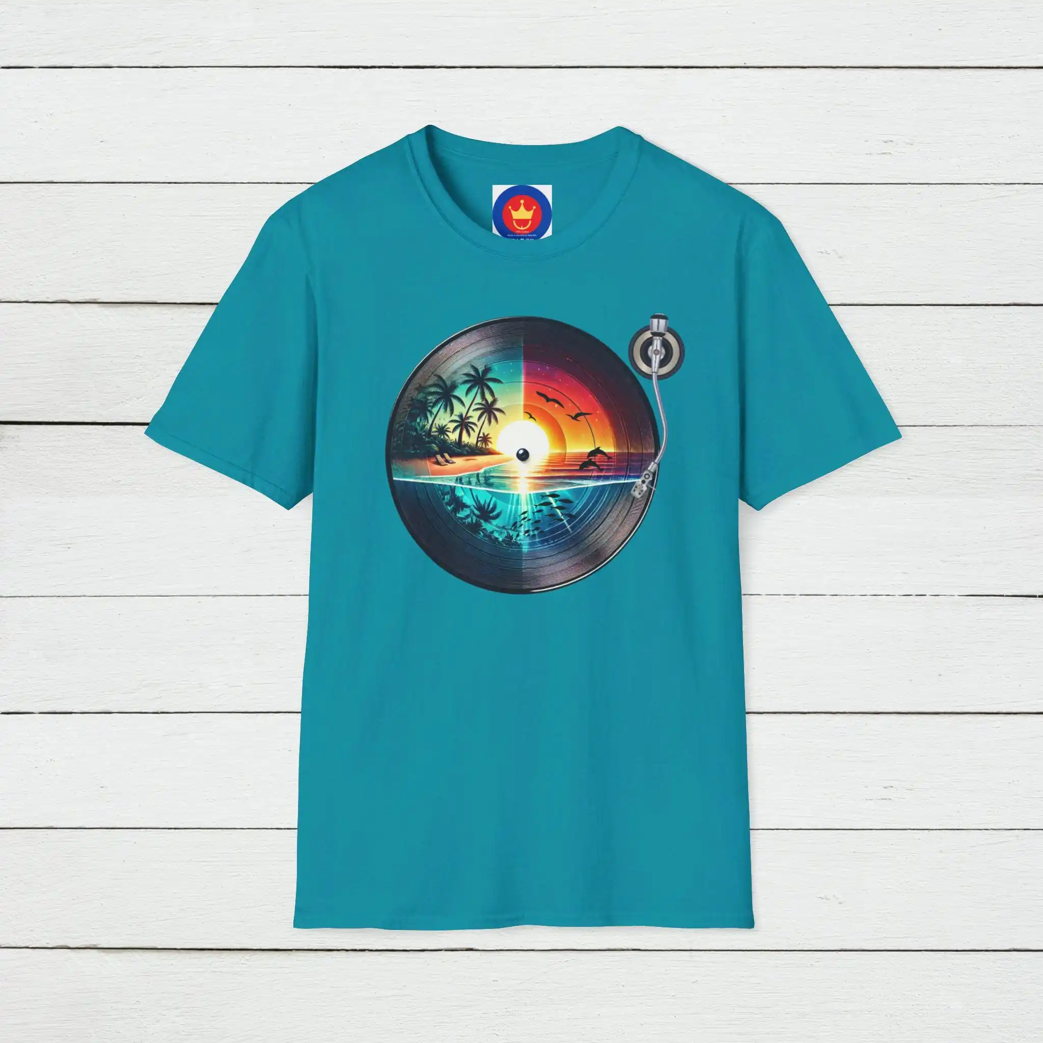 Retro Beach Vinyl T Shirt Vint - Vintage Vibes Fashion 评论和价格