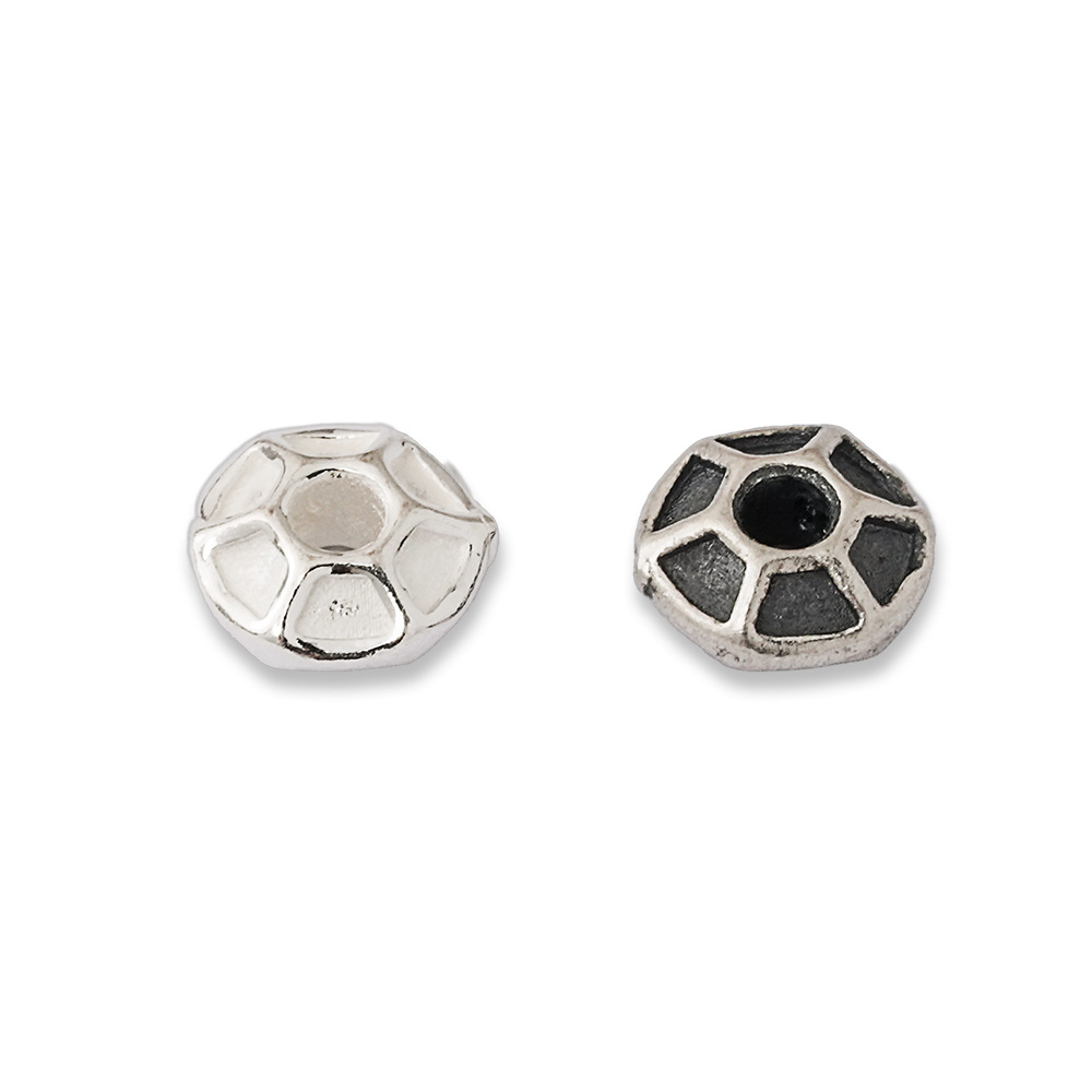 925 Silver Beads Hexagon Groov - Vintage Fashion La 评论和价格