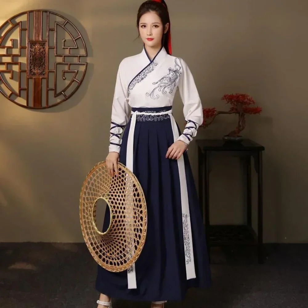 Modern Hanfu Women Top Skirt 2 - Vintage Fashion Mens 评论和价格