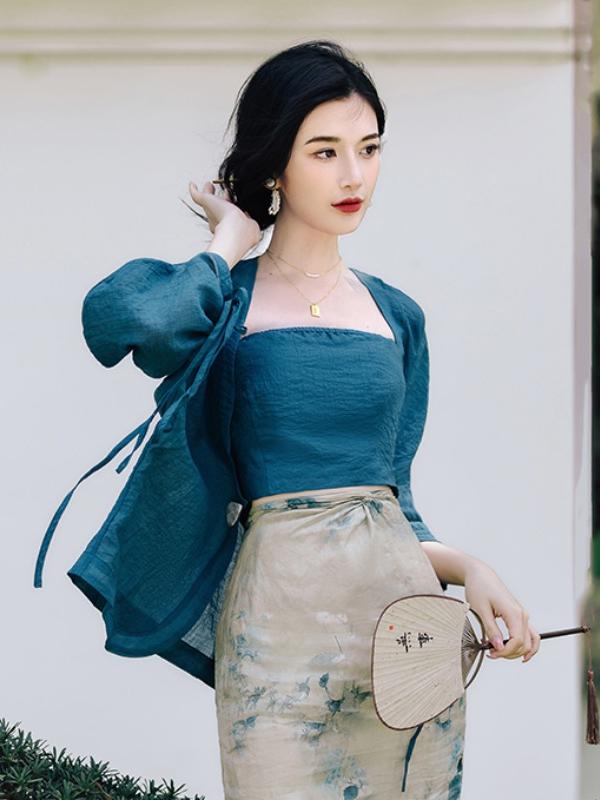 plus Size Floral Print Open Ca - Vintage Fashion In Chinese 评论和价格