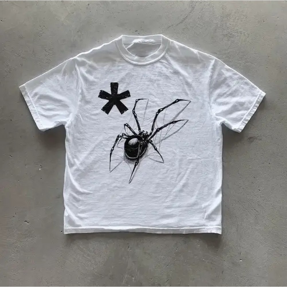 Y2k Spider T-Shirt, Vintage Gr - Vintage Fashion Fabrics 评论和价格