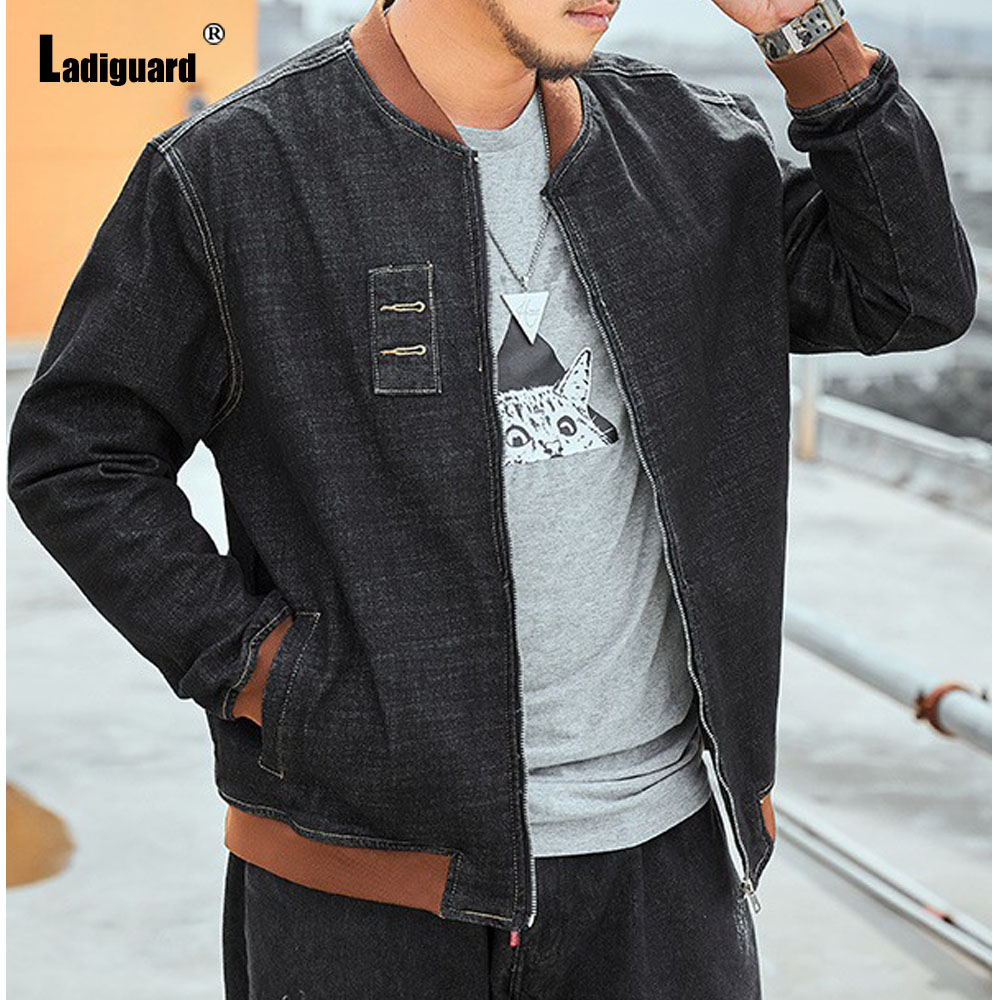 Ladiguard Plus Size 7xl Mens P - Patchwork Jean Jacket 评论和价格