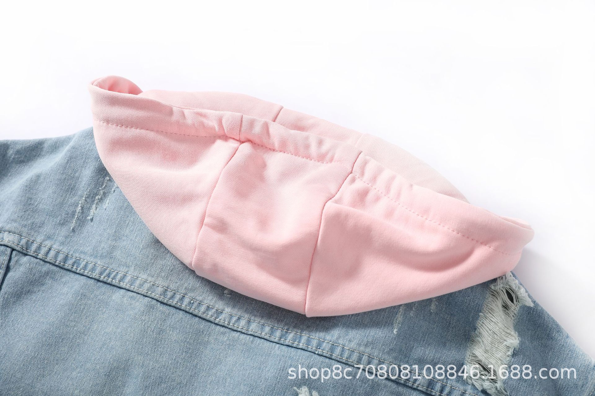 European Style Loose Hooded Pa - Patchwork Jean Jacket 评论和价格