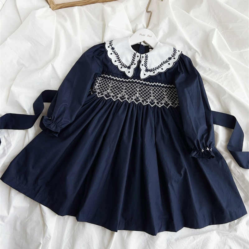 Vintage Dark Blue Hand-Embroid - Vintage Fashion La 评论和价格