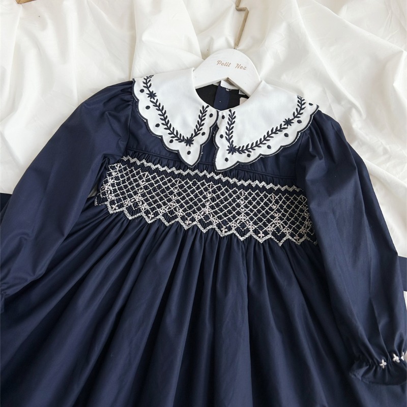 Vintage Dark Blue Hand-Embroid - Vintage Fashion La 评论和价格