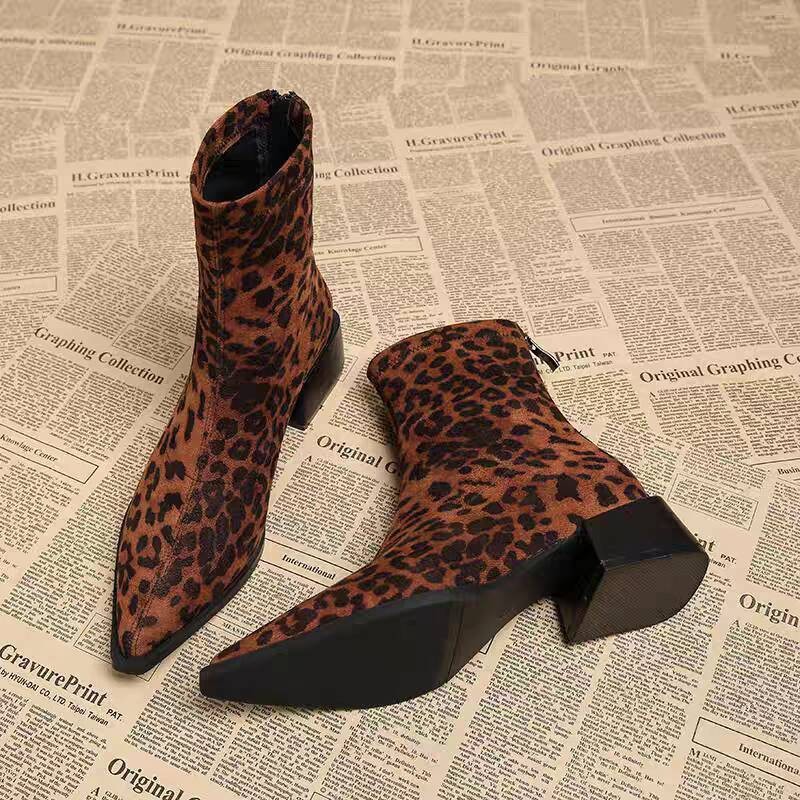 New Low Heel Women Mordern Ank - Vintage Fashion Fabrics 评论和价格