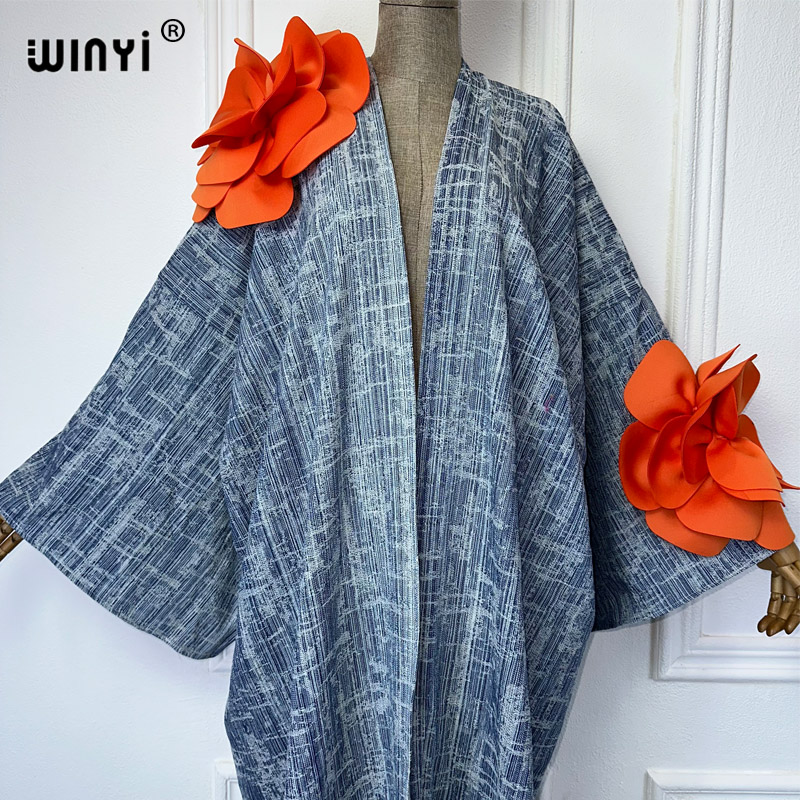 WINYI Kimono Catwalk model was - Patchwork Jean Jacket 评论和价格