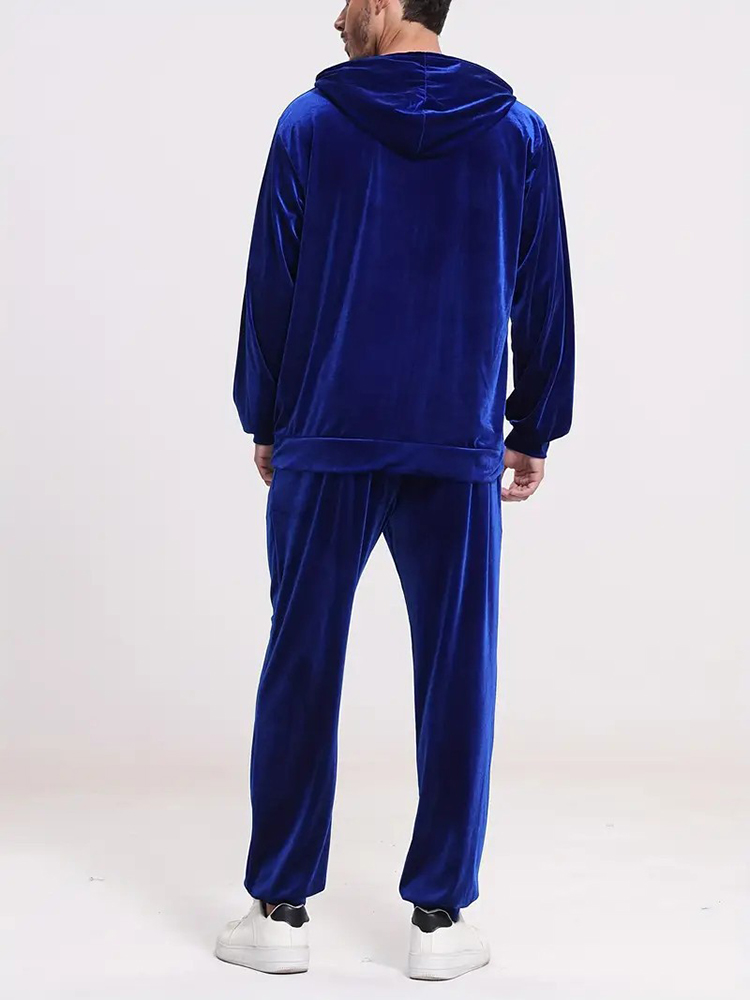 Fashion Solid Color Velvet Two - Vintage Fashion Mens 评论和价格