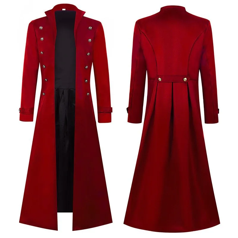 Medieval Men's Pirate Costume  - Vintage Trench Coat 评论和价格