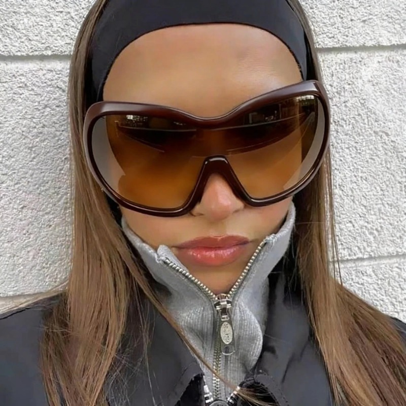 One Piece Oversized Y2K Sungla - Vintage Fashion Images 评论和价格
