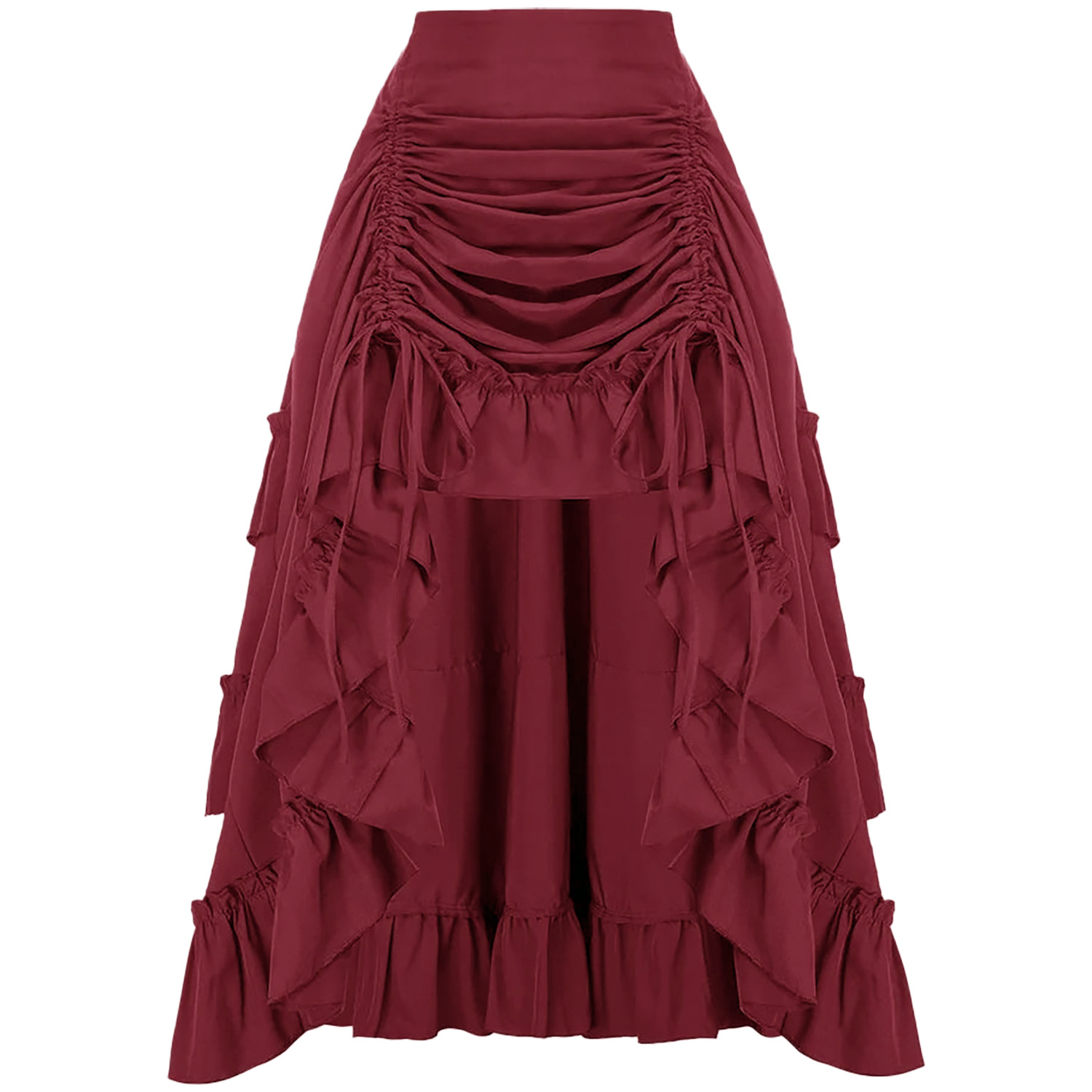 Ruffled High Waisted Long Vict - Vintage Fashion Fabrics 评论和价格