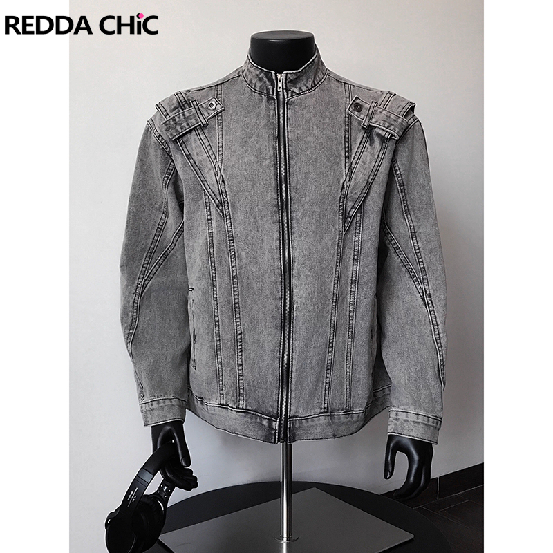 ReddaChic 2000s Distressed Men - Patchwork Jean Jacket 评论和价格