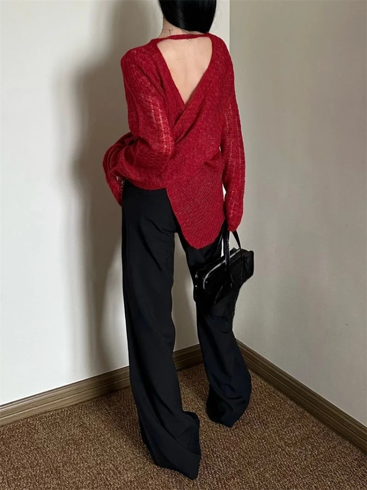 Y2K See-Through Knitted Women' - Vintage Fashion Y2K 评论和价格