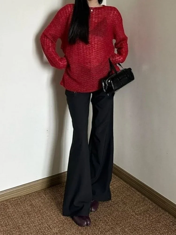 Y2K See-Through Knitted Women' - Vintage Fashion Y2K 评论和价格